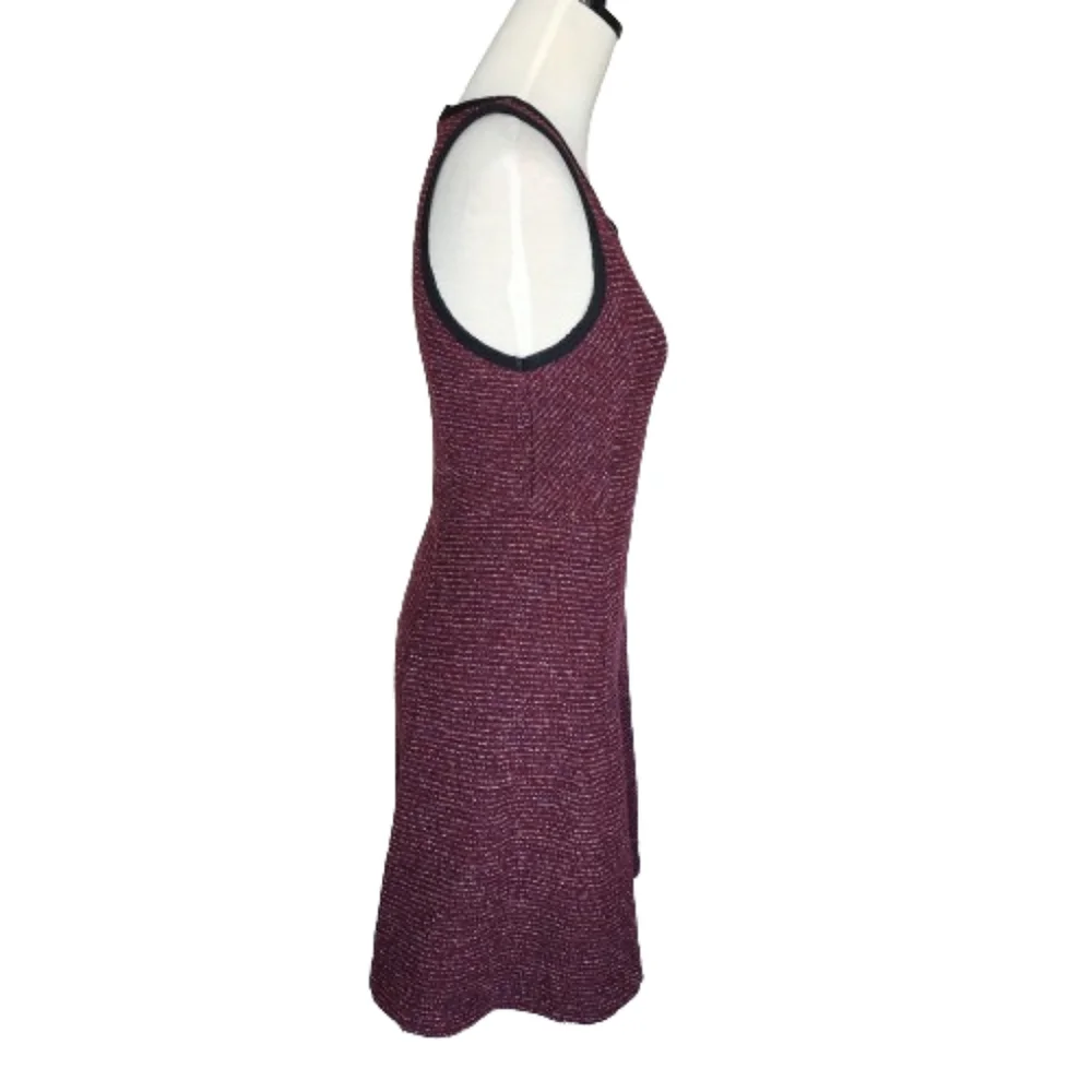J Crew Burgundy Maroon sleeveless tweed dress Fit and Flair Women's size 6